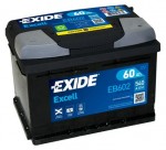 Акумулятор EXIDE 12В 60Ач/540A EXCELL (P+ (en) en) 242x175x175 B13 (пуск)