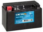 Батарея аккумуляторная Deta Start-Stop AGM 12В 9Ач 120A(EN) R+