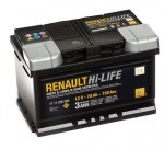 Батарея аккумуляторная Renault Start-Stop EFB 12В 70Ач 720A(EN) R+