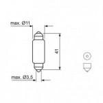 Автомобильные лампочки Bosch LED Retrofit SV8, 5-8 12V 1W 6000 К (2 шт.) блистер