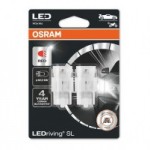 Автомобильные лампочки Osram LEDriving W21W 12V 1,4W W3x16d красный (2 шт.)