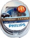 Автомобильная лампочка Philips CrystalVision H1 12V 55W (комплект: 2шт.)