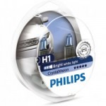 Автомобильная лампочка PHILIPS 12258CVSM H1 55W 12V P14,5s Cristal Vision+W5Wx2 (2 шт.)