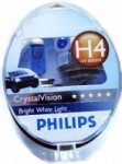 Автомобильная лампочка Philips CrystalVision H4 12V 60/55W (комплект: 2шт.)