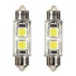 Автолампа C5W 12V 1W S8.5d LED (6000K/35 lm/39mm/5x Long Life) Ice White (blister/2шт.)