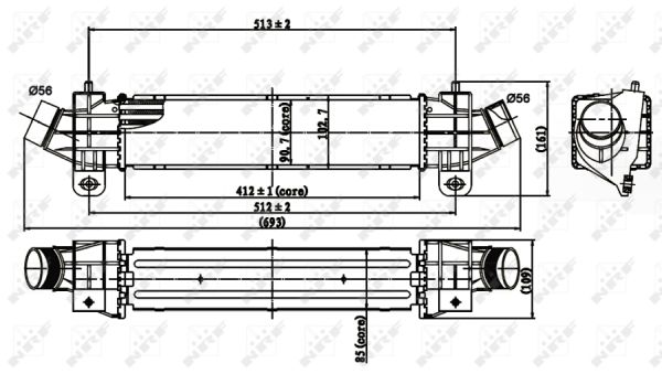 Радиатор интеркулера Ford Mondeo III 2.0-2.2 TDCI 00-07