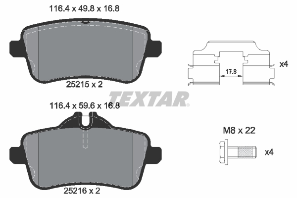 Колодки тормозные (задние) MB M-class (W166) /GL-class (X166) 11- /GLE (W166) AMG 15- (TRW) Q+