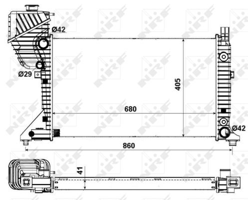 Радиатор охлаждения MB Sprinter 208-416CDI (АКПП)