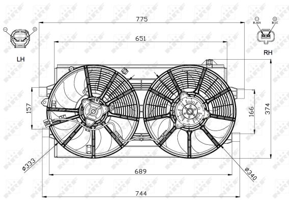 Вентилятор радиатора (электрический) Nissan Leaf 11-