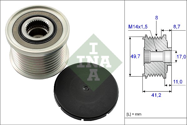 Шкив генератора BMW 3 (F30/F80)/5 (F10)/X3 (F25)09-16, N55 B30 A