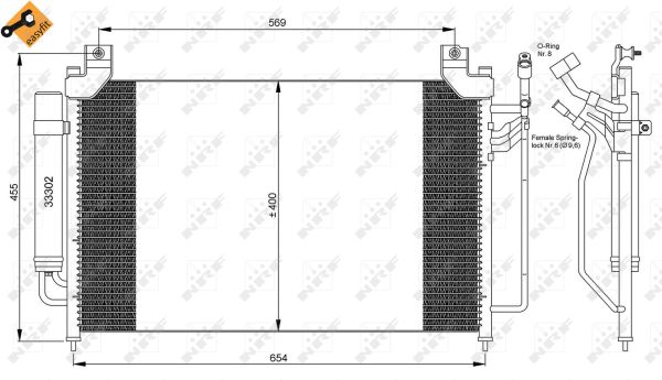 Радиатор кондиционера Mazda CX-7 2.2D/2.3/2.5 06-14