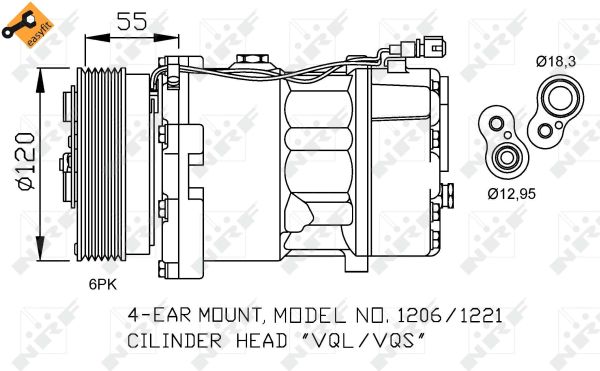 Компрессор кондиционера VW Caddy II 93-15