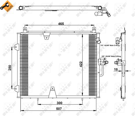 Радиатор кондиционера MB (S124/W124) 2.0-3.0 84-93