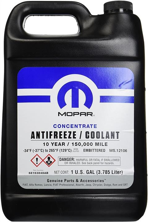 Антифриз-концентрат Mopar Antifreeze/Collant 3,785 л (68104496AA, 68163848AA)