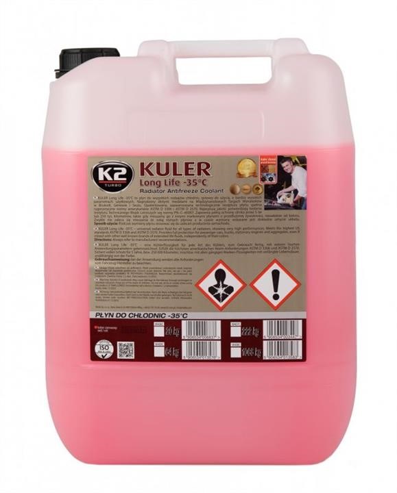 Охладитель охлаждающей жидкости kuler -35c red, long life 20kg pn-c-40007, astm d 3306 и astm d 2570 20л