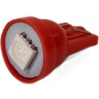 Автомобильная лампочка AllLight LED T10, 1 диод W2.1x9.5d 0,45W 12V Red
