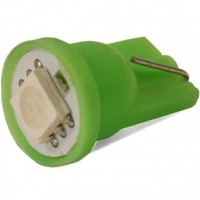 Автомобильная лампочка AllLight LED T10, 1 диод W2.1x9.5d 0,45W 12V Green