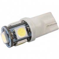 Автомобильная лампочка AllLight LED T10, 5 диодов W2.1x9.5d 12V White