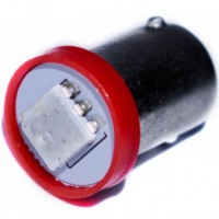 Автомобильная лампочка AllLight LED T8.5, 1 диод BA9s 0,45W 12V Red