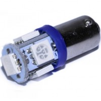 Автомобильная лампочка AllLight LED T8.5, 5 диодов BA9s 12V Blue
