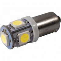 Автомобильная лампочка AllLight LED T8.5, 5 диодов BA9s 24V White