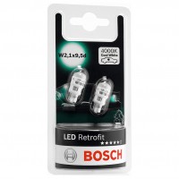 Автомобильные лампочки Bosch LED Retrofit W5W 12V 1W 4000 К (2 шт.) блистер