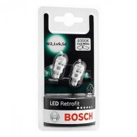 Автомобильные лампочки Bosch LED Retrofit T4W 12V 1W 4000 К (2 шт.) блистер