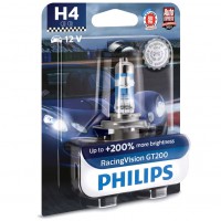Автомобільна лампочка Philips Racing Vision GT200 H4 60/55W 12V 3600 К