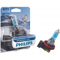 Автомобильная лампочка Philips WhiteVision Ultra H11 12V 55W 4000 К PGJ19-2