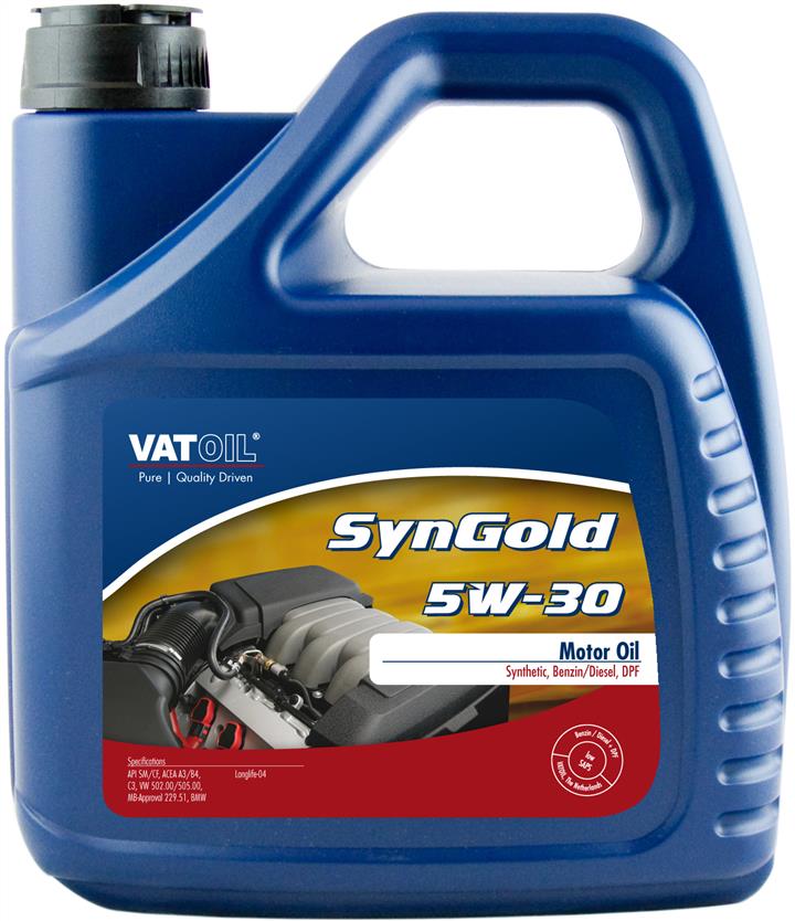 Масло моторное Vatoil SynGold 5W-30, 4 л (50026) Vatoil 50026