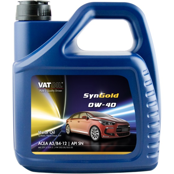 Масло моторное Vatoil Syngold 0W-40, 4 л (50536) Vatoil 50536
