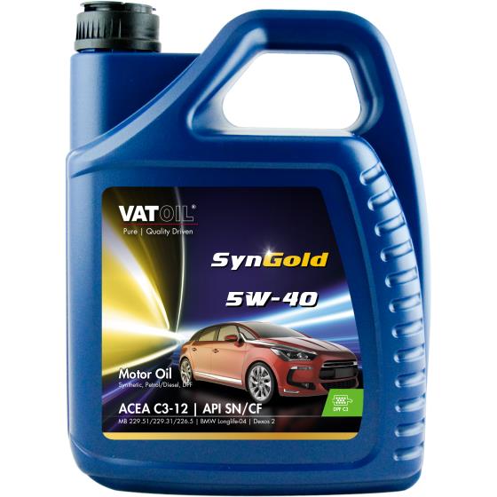 Масло моторное Vatoil SynGold 5W-40, 5 л (50195) Vatoil 50195