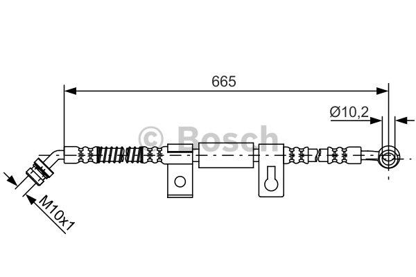 Шланг тормозной (передний) Kia Sorento 2.4-3.5 02-11 (665mm)