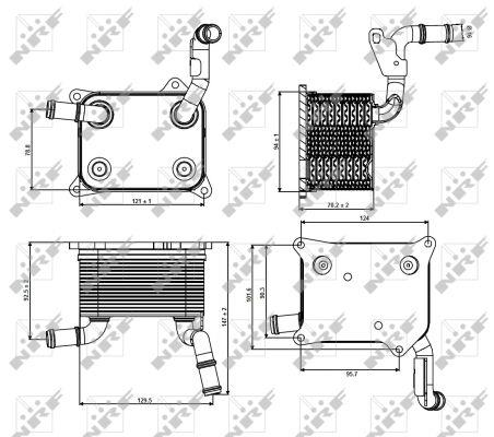Радиатор масляный Audi A4/A5/A6/A8/Q5/Q7/VW Touareg 4.2FSI 05-18 (теплообменник)