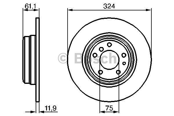 Диск тормозной (задний) BMW 7 (E38) 94-01 (324x12)
