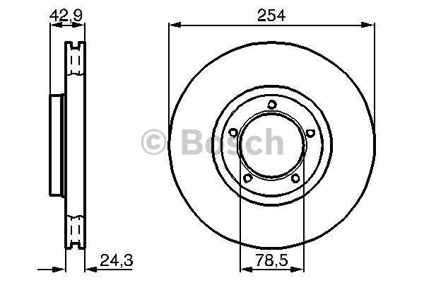 Диск тормозной (передний) Ford Transit 91-00 T12 (254x24.3)