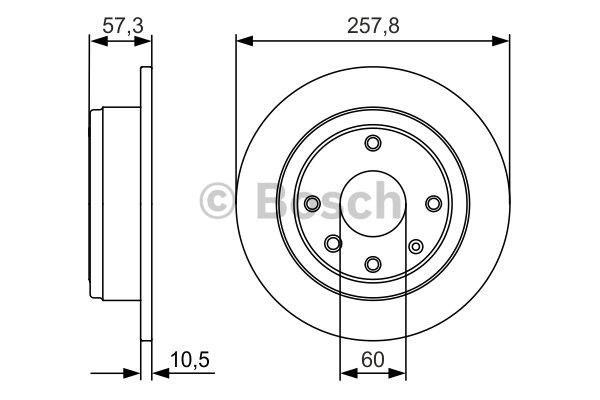 Диск тормозной (задний) Chevrolet Lacetti/Nubira 05- (257.8x10.5)