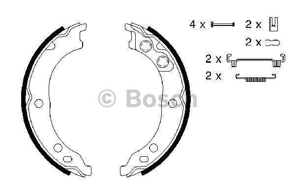 Колодки ручника Fiat Ducato/Peugeot Boxer 02- (172x42) (к-кт)