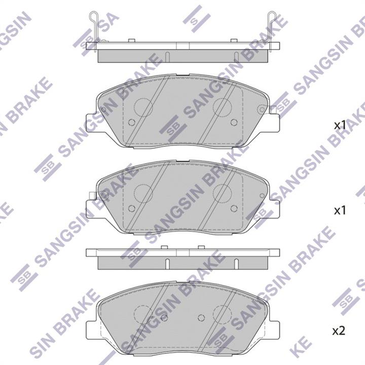 Комплект тормозных колодок с 4 шт. дисков